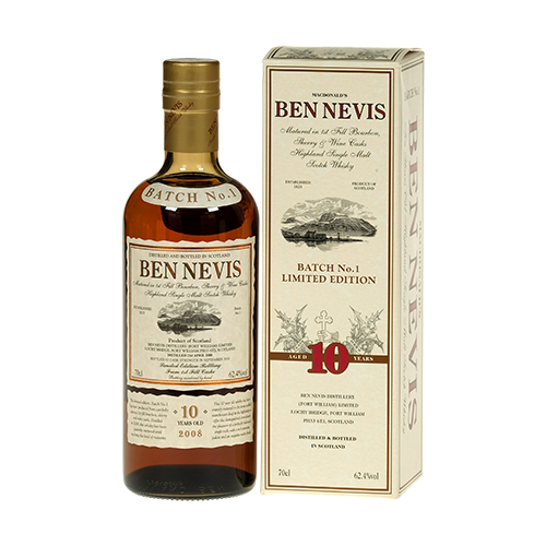 McDonalds Ben Nevis Aged 10 Years Single Malt Batch No. 1 Limited Edition -Ben Nevis Distillery (Fort William) Limited