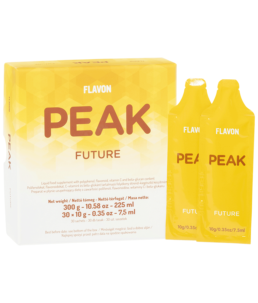 Flavon Peak Fruit polifenolokat és flavonoidokat tartalmazó étrend-kiegészítő 30x10g (300g)