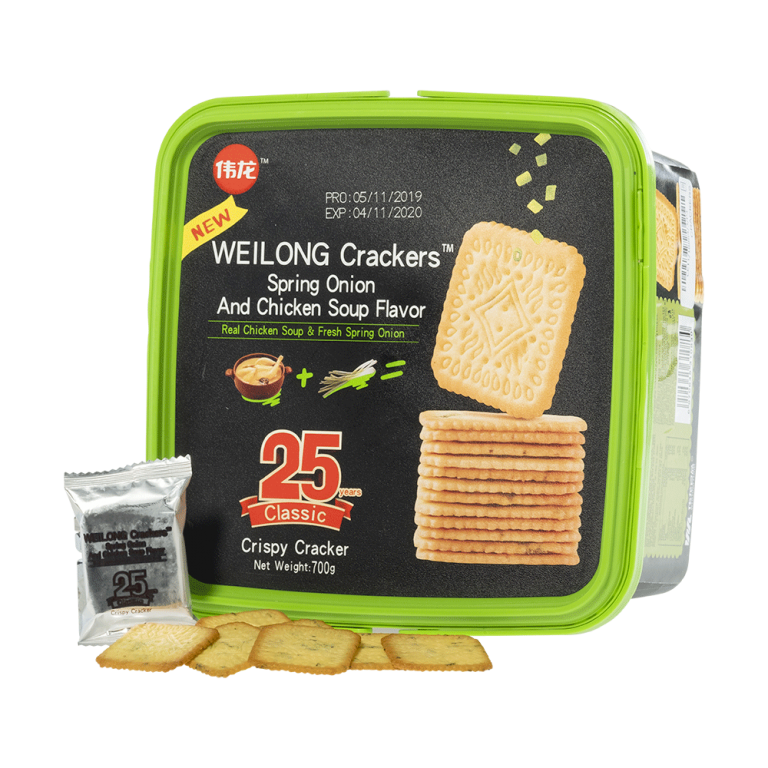 Weilong Crackers Spring Onion And Chicken Soup Flavor - Weilong Food Co.,Ltd