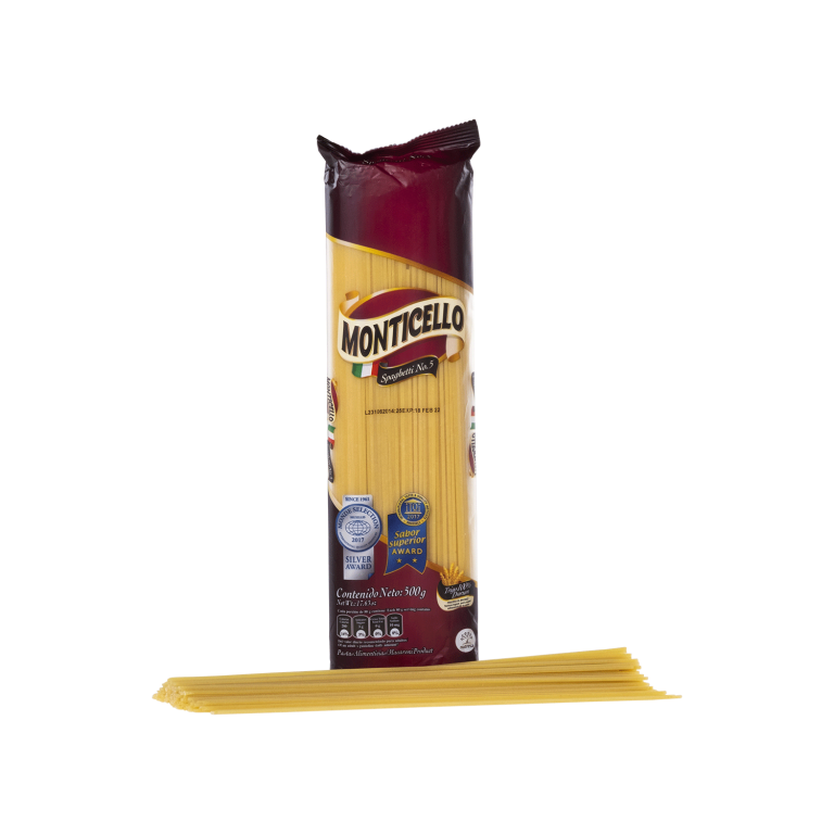 Spaghetti No. 5 Monticello (500g) - Productos Alimenticios Doria S.A.S