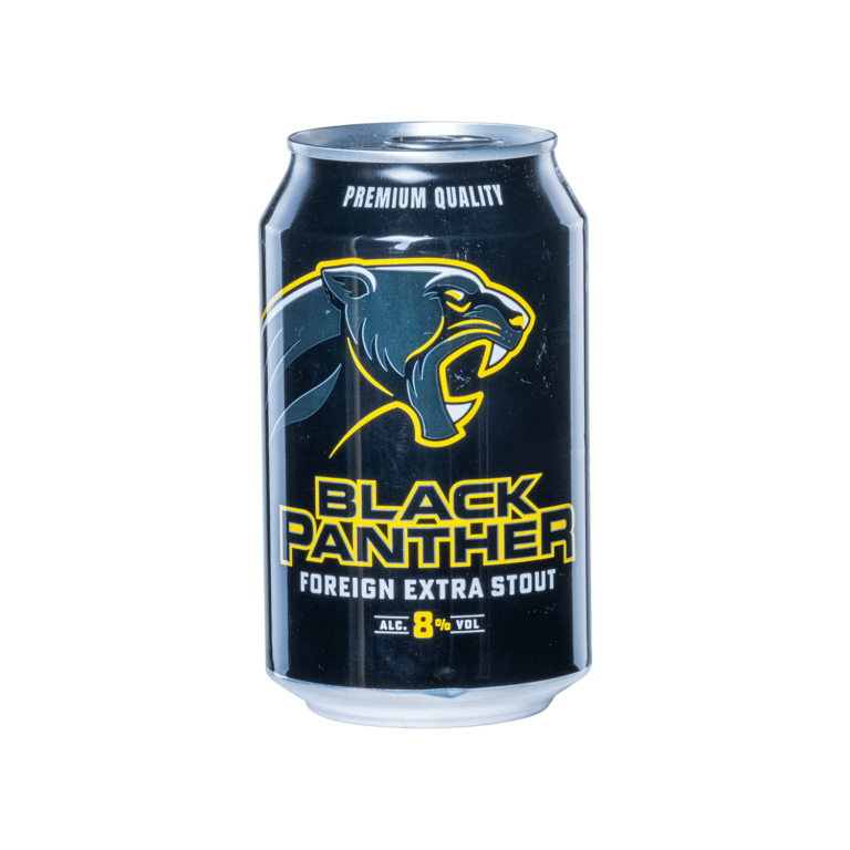Black Panther Foreign Extra Stout (Lata 33cl) - Carlsberg Cambodia/Cambrew Group