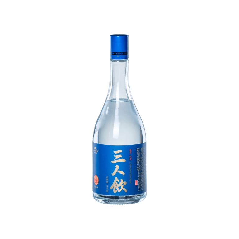 三人饮蓝盖46度清香白酒 - 江记酒庄