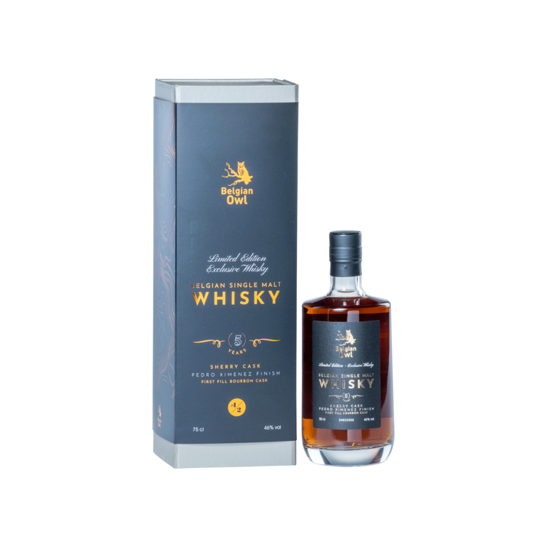 Belgian Owl 5 ans Pedro Ximenez Finish, Belgian Single Malt Whisky - The Owl Distillery SA