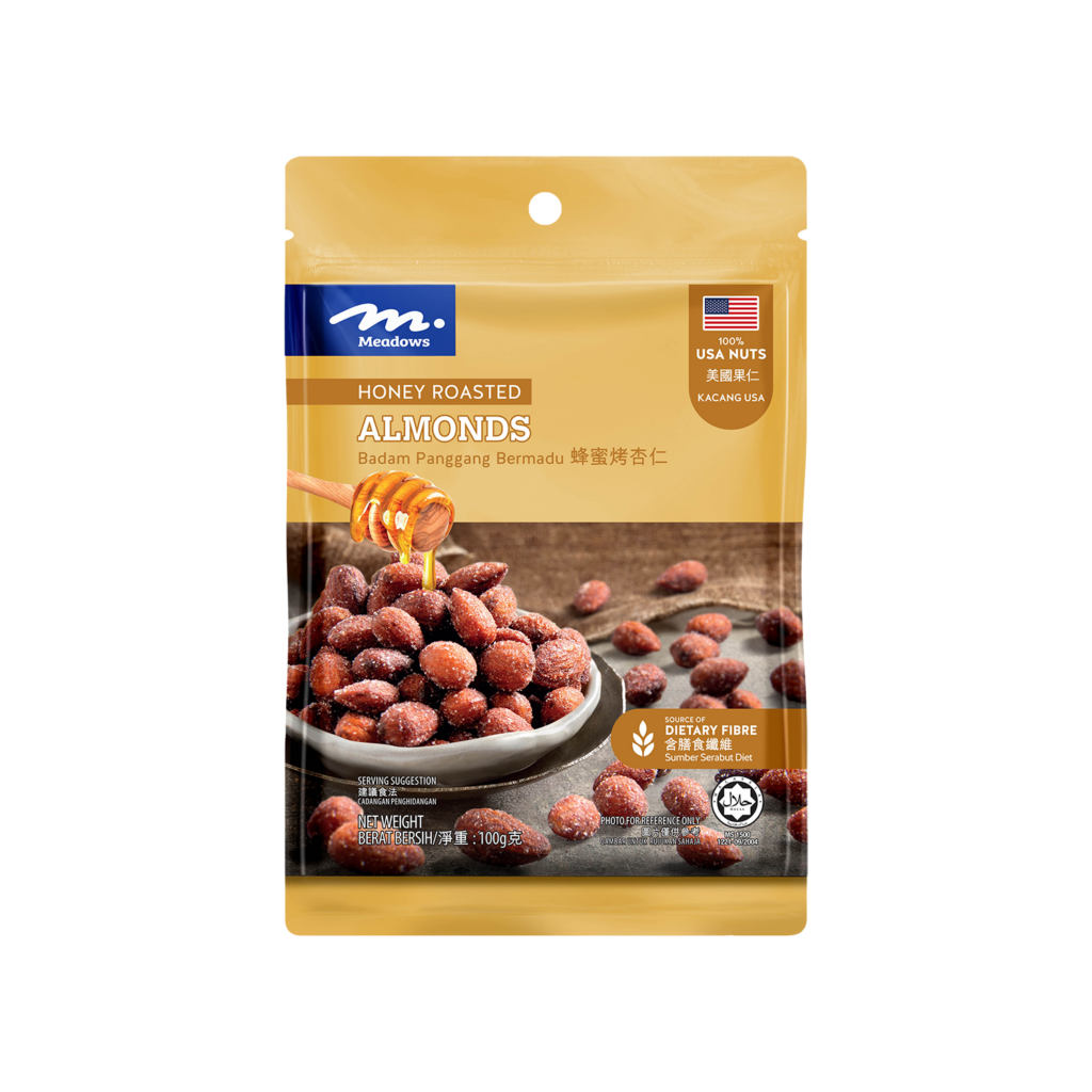 Honey Roasted Almonds 100g Gold Quality Award 2023 from Monde Selection