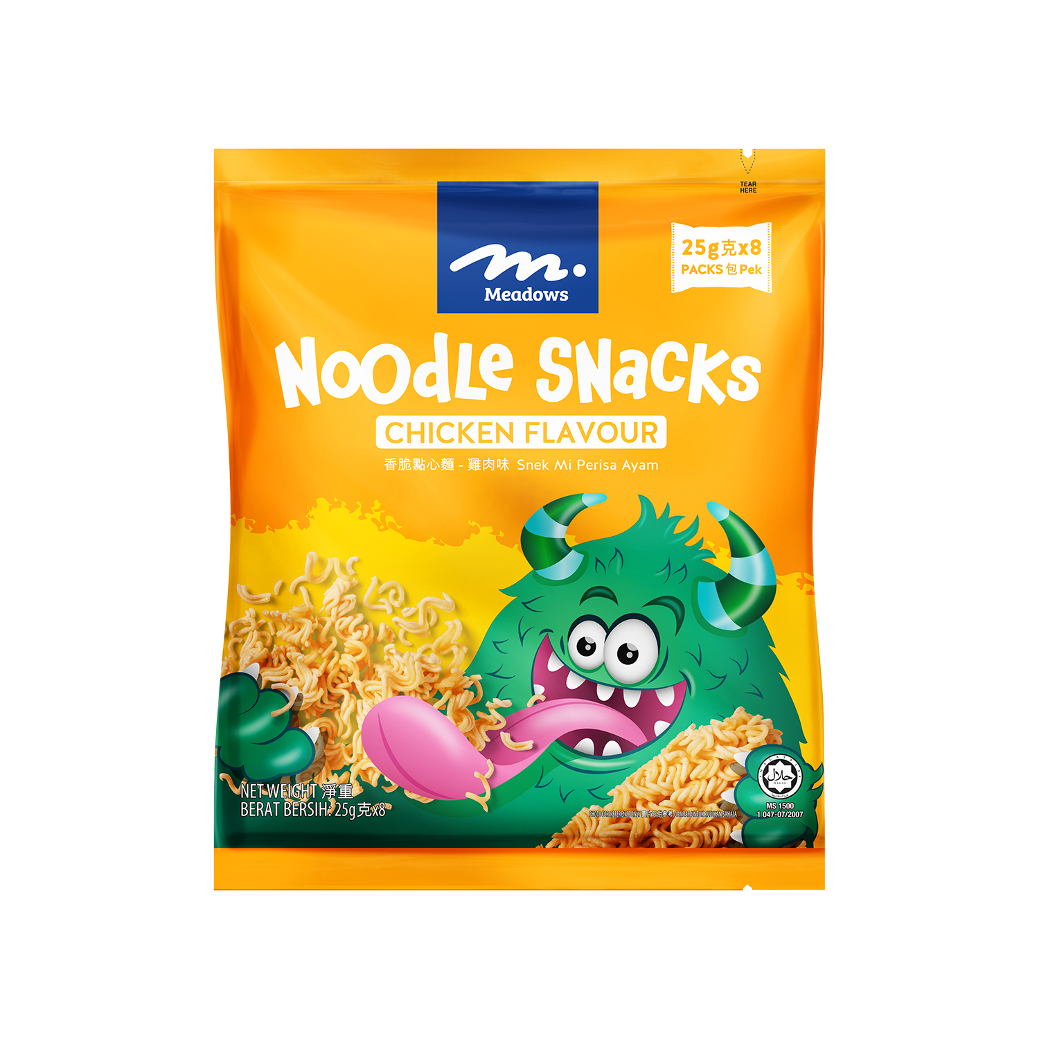 Meadows Chicken Noodle Snacks 8 x 25g Silver Quality Award 2023 from