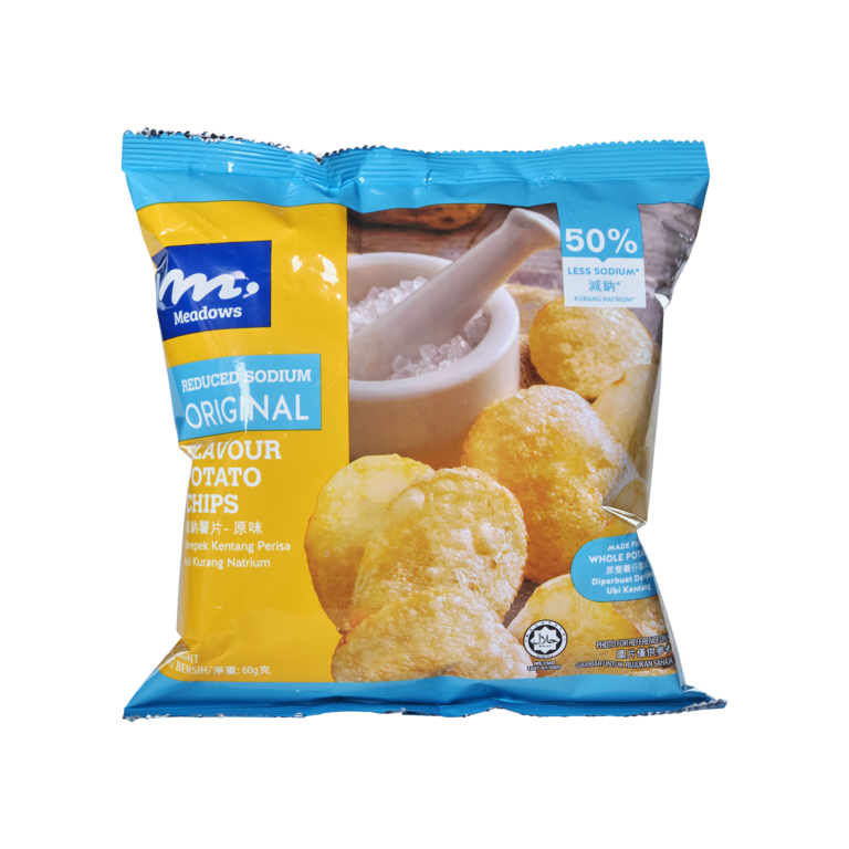 Meadows Reduced Sodium Original Potato Chips 60g Silver Quality Award
