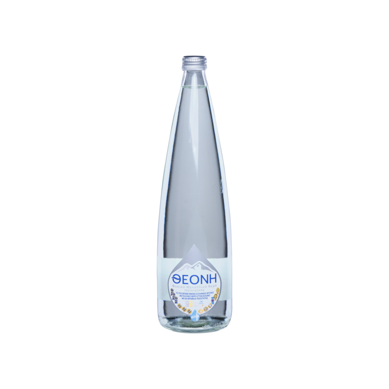 Agua Mineral Natural Theoni botella de cristal de 1 litro - AHB Group AE