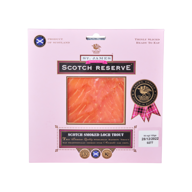 St. James Scotch Reserve Scotch Smoked Loch Trout - St. James Smokehouse (Scotland) Ltd.
