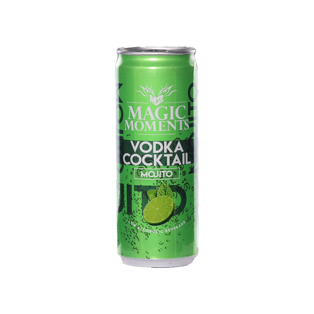 Magic Moments Vodka Cocktail Mojito Low Alcoholic Beverage Silver