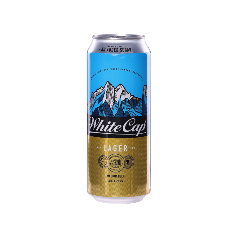 White Cap Lager (Can 50cl) - Kenya Breweries Limited