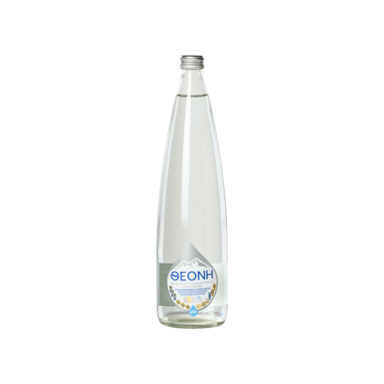 Agua Mineral Natural Theoni botella de cristal de 1 litro - AHB Group AE