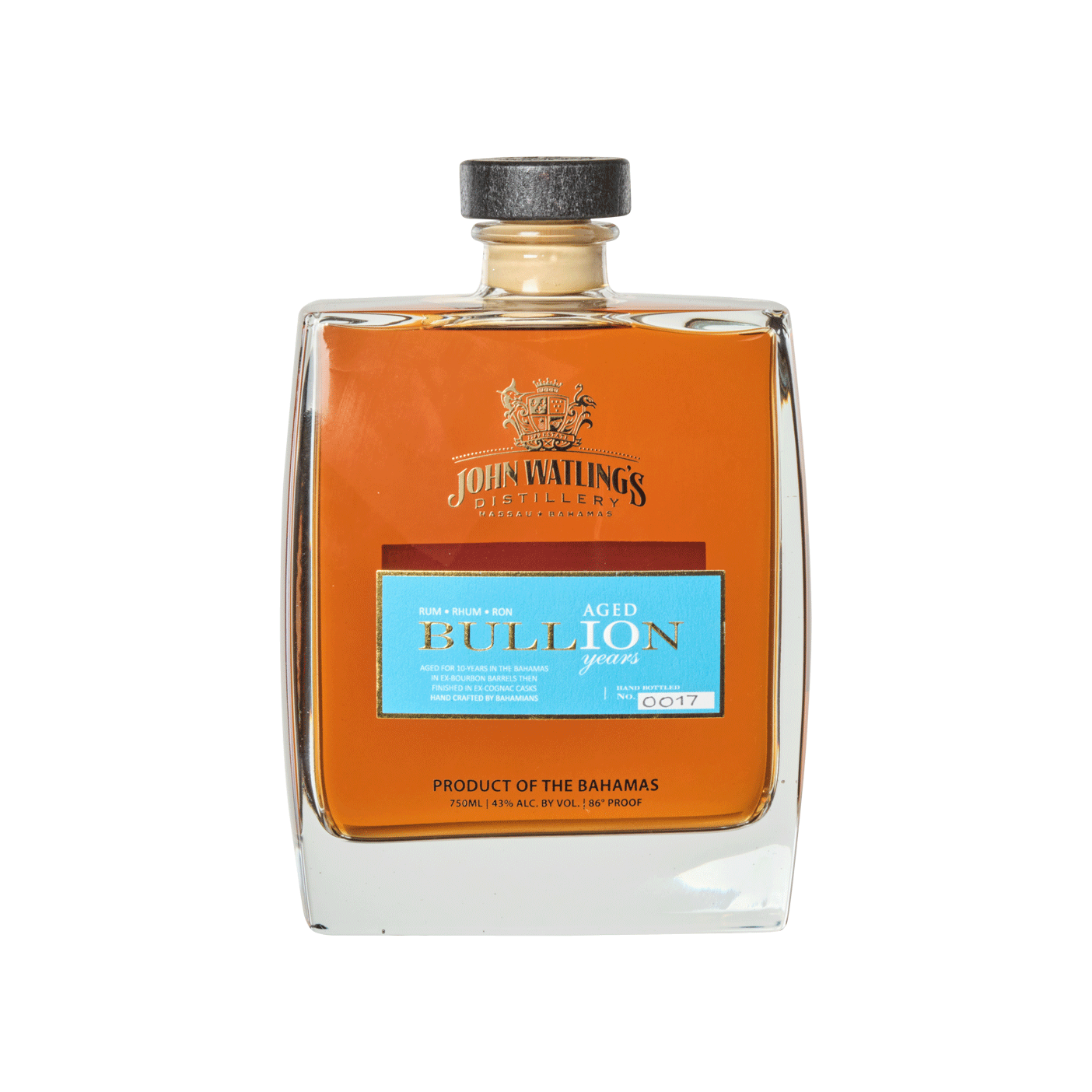 JOHN WATLING'S Bullion rum Gold Quality Award 2024 from Monde Selection