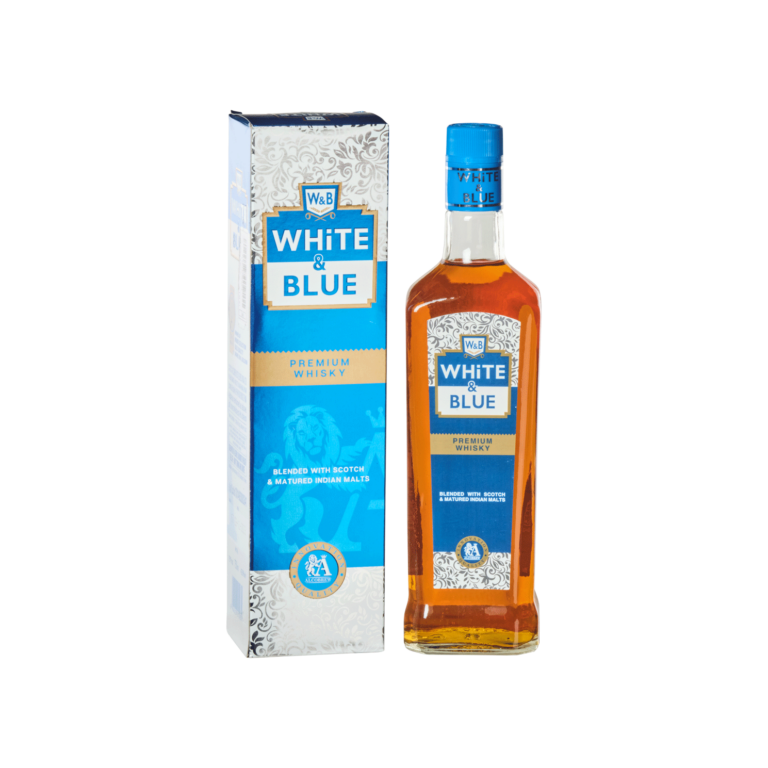 White &amp; Blue Premium Whisky - Alcobrew Distilleries India Ltd.