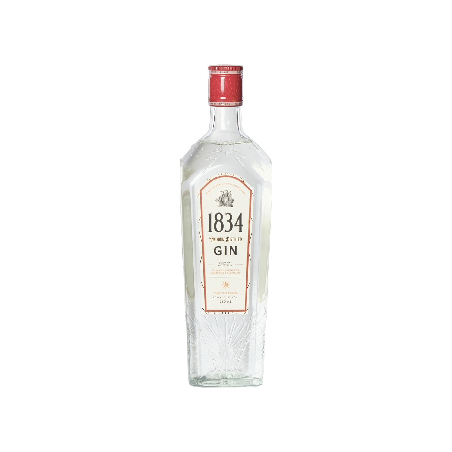 1834 Premium Distilled Gin - Gold Quality Award 2025 from Monde