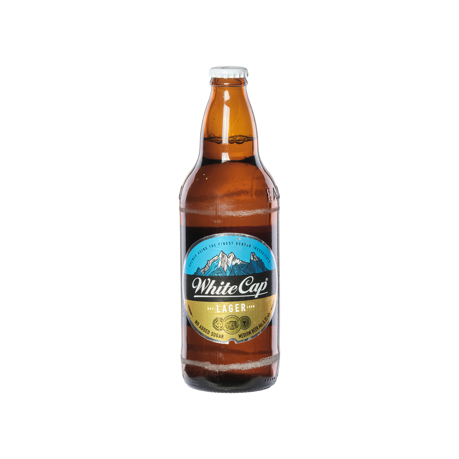 White Cap Lager (Bottle 50cl) - Gold Quality Award 2025 from Monde