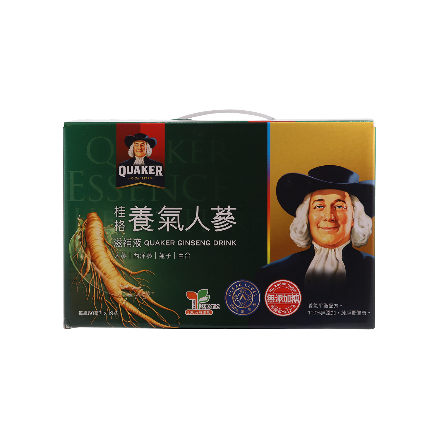 Quaker Ginseng Drink - no added sugar - Gold Quality Award 2025