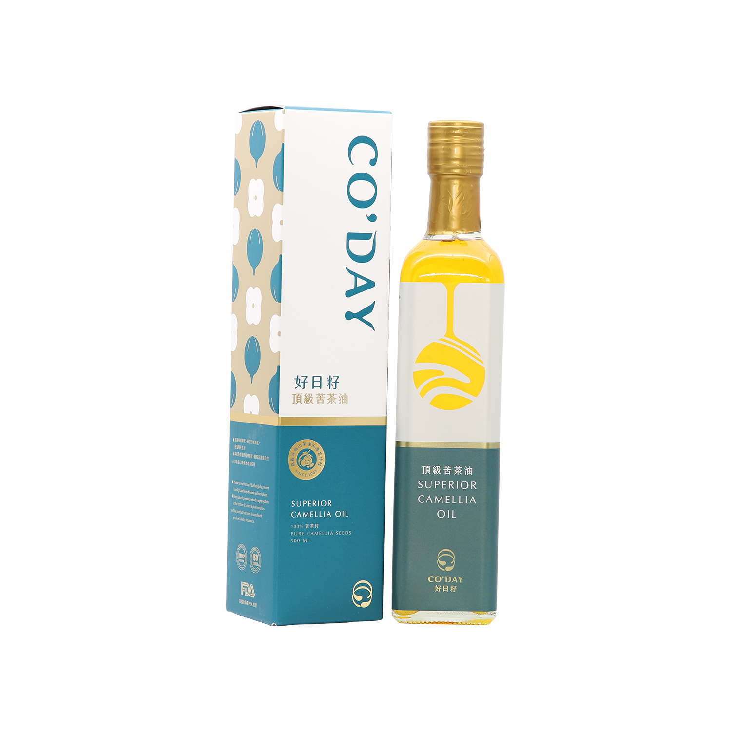 好日籽100%鮮榨頂級苦茶油- Gold Quality Award 2026 from Monde Selection