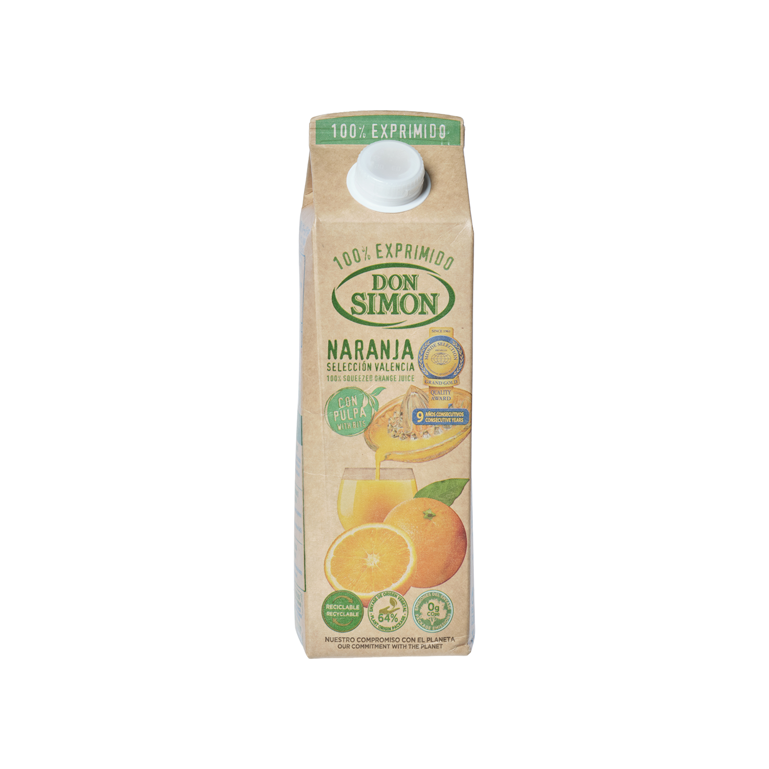 Don Simon 100% Pure Squeezed Orange juice with pulp - Grand Gold