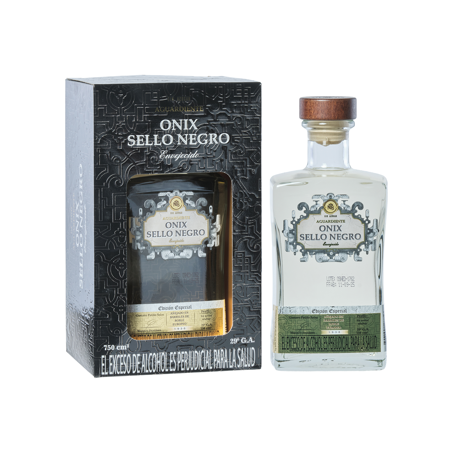 Aguardiente Onix Sello Negro Sin Azucar- Edicion Especial - Gold
